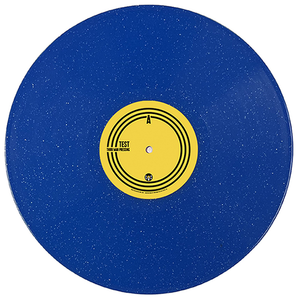 Trans Blue Sparkle color vinyl on white background